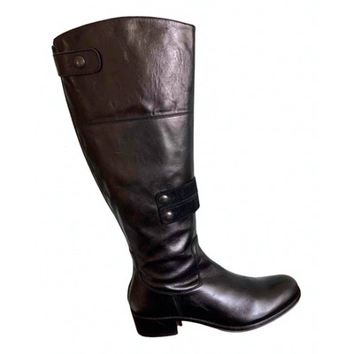 Pre-owned Gant Leather Riding Boots In Black