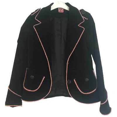 Pre-owned Unknown Velvet Jacket In Black