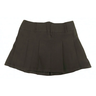 Pre-owned Max & Co Mini Skirt In Khaki