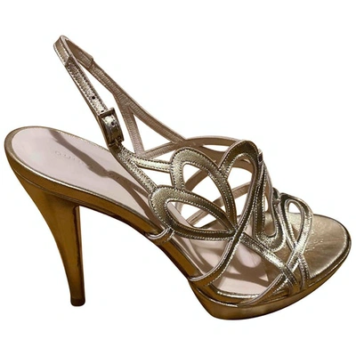 Pre-owned Guido Sgariglia Leather Sandals In Gold