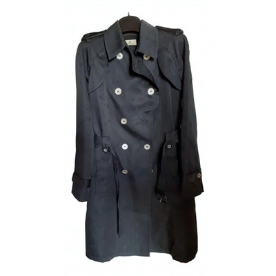 Pre-owned Aigner Trench Coat In Black