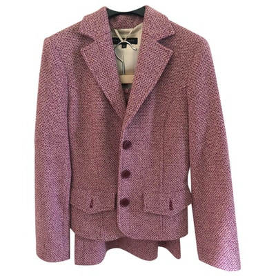 Pre-owned Brooksfield Wool Suit Jacket In Purple