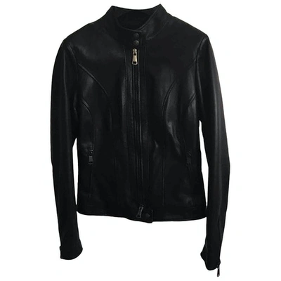 Pre-owned Emanuele Curci Leather Jacket In Black