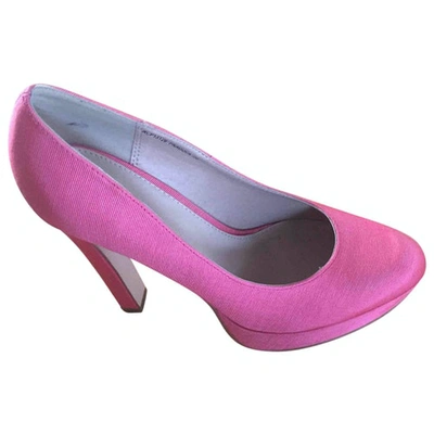 Pre-owned Silvian Heach Cloth Heels In Pink