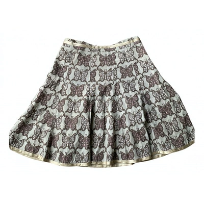 Pre-owned Berenice Mid-length Skirt In Beige