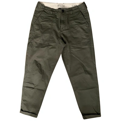 Pre-owned Selected Trousers In Green