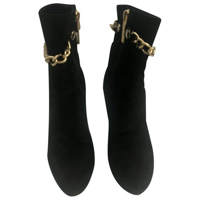 Pre-owned Luciano Padovan Ankle Boots In Black