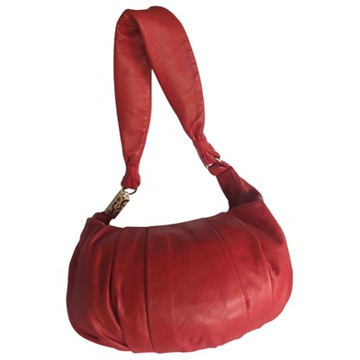 Pre-owned Aigner Leather Handbag In Red