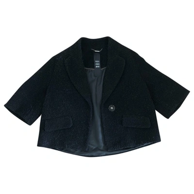 Pre-owned Maria Grazia Severi Wool Coat In Black