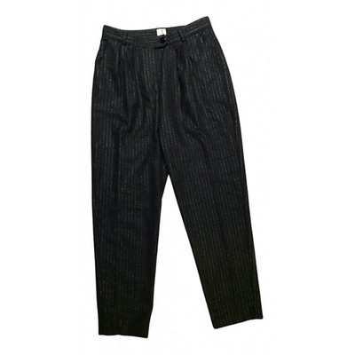 Pre-owned Des Petits Hauts Wool Carot Pants In Anthracite