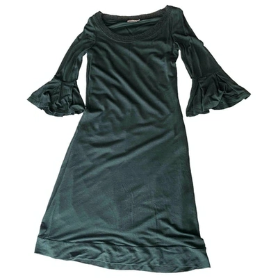 Pre-owned Max & Co Wool Mid-length Dress In Green