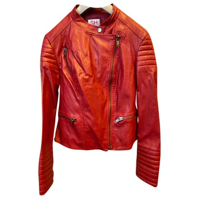 Pre-owned Silvian Heach Biker Jacket In Red