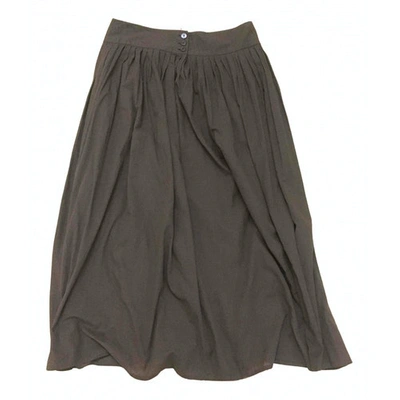 Pre-owned Agnès B. Maxi Skirt In Brown