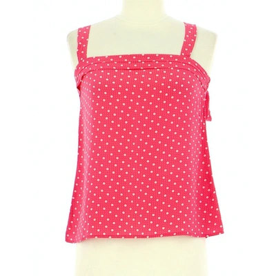 Pre-owned Des Petits Hauts Silk Top In Pink