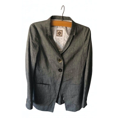 Pre-owned Maliparmi Linen Blazer In Grey