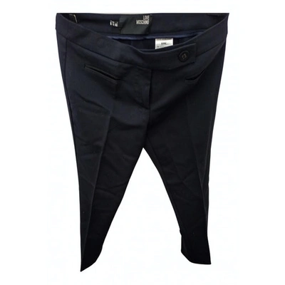 Pre-owned Moschino Love Straight Pants In Black