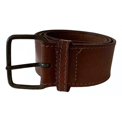 Pre-owned Byblos Leather Belt In Brown