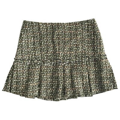Pre-owned Max & Co Wool Mini Skirt In Green
