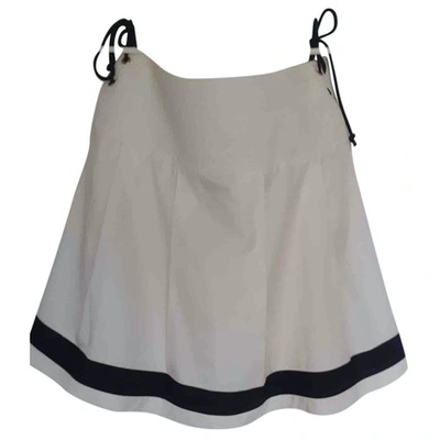 Pre-owned Marina Yachting Mid-length Skirt In White