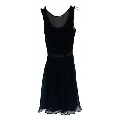Pre-owned Galliano Silk Mid-length Dress In Black