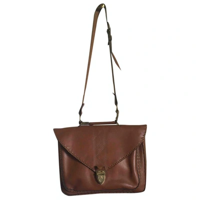 Pre-owned Unknown Leather Satchel In Brown