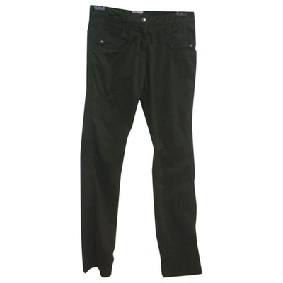 Pre-owned Max & Co Straight Pants In Green