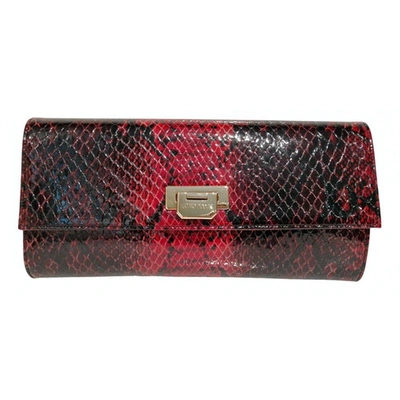 Pre-owned Luciano Padovan Leather Clutch Bag In Red