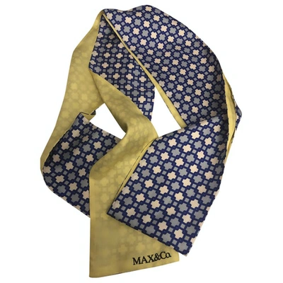 Pre-owned Max & Co Silk Stole In Blue