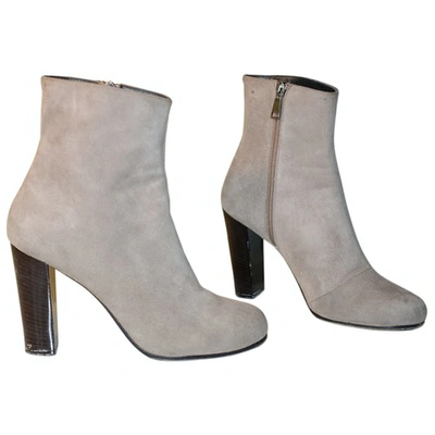 Pre-owned Strenesse Ankle Boots In Grey