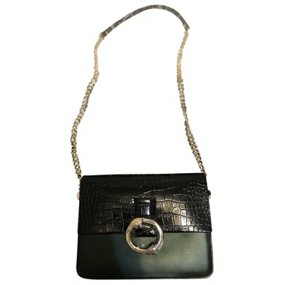 Pre-owned Class Cavalli Leather Crossbody Bag In Black