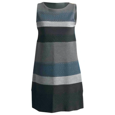 Pre-owned Maliparmi Wool Mini Dress In Anthracite