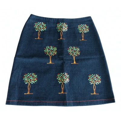 Pre-owned Byblos Mid-length Skirt In Blue