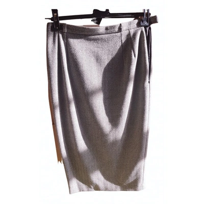 Pre-owned Galliano Wool Mid-length Skirt In Grey