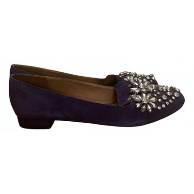 Pre-owned Max & Co Ballet Flats In Purple
