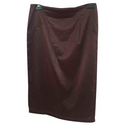 Pre-owned Anna Molinari Mid-length Skirt In Brown