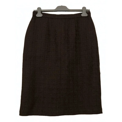 Pre-owned Anna Molinari Wool Mid-length Skirt In Brown