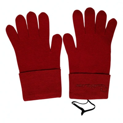 Pre-owned Class Cavalli Wool Gloves In Red
