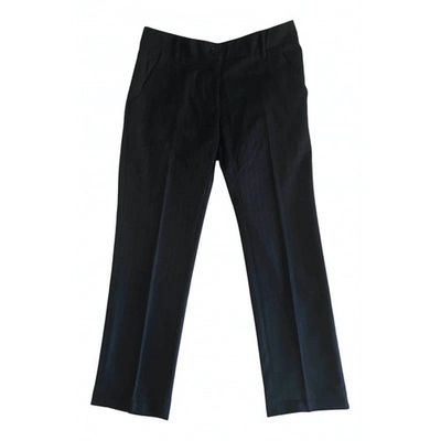 Pre-owned Moschino Love Blue Wool Trousers