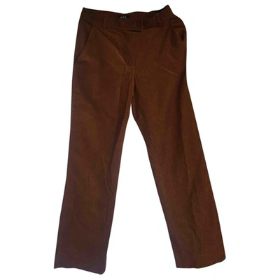 Pre-owned Apc Brown Cotton Trousers