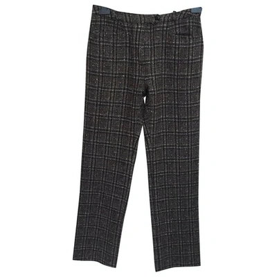 Pre-owned Max & Co Wool Straight Pants In Brown