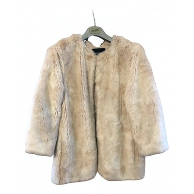 Pre-owned Max & Co Faux Fur Coat In Pink