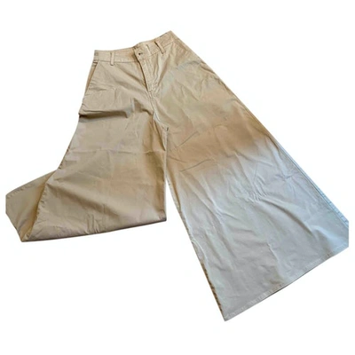 Pre-owned Dixie Large Pants In Beige