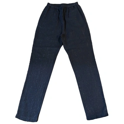 Pre-owned Des Petits Hauts Trousers In Blue