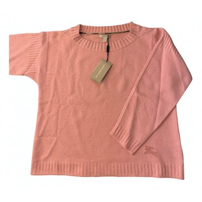Pre-owned Burberry Pink Cashmere Knitwear