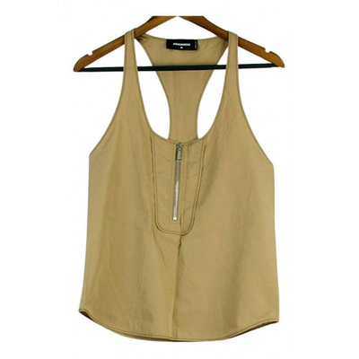 Pre-owned Dsquared2 Silk Vest In Brown