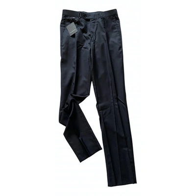 Pre-owned Ermenegildo Zegna Wool Trousers In Blue