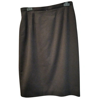 Pre-owned Emanuel Ungaro Wool Mid-length Skirt In Brown