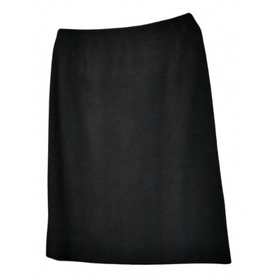 Pre-owned Emanuel Ungaro Wool Mid-length Skirt In Black