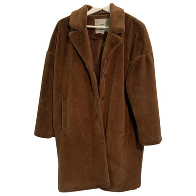 Pre-owned Minimum Faux Fur Coat In Brown