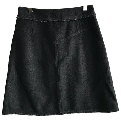 Pre-owned Chloé Linen Mid-length Skirt In Black